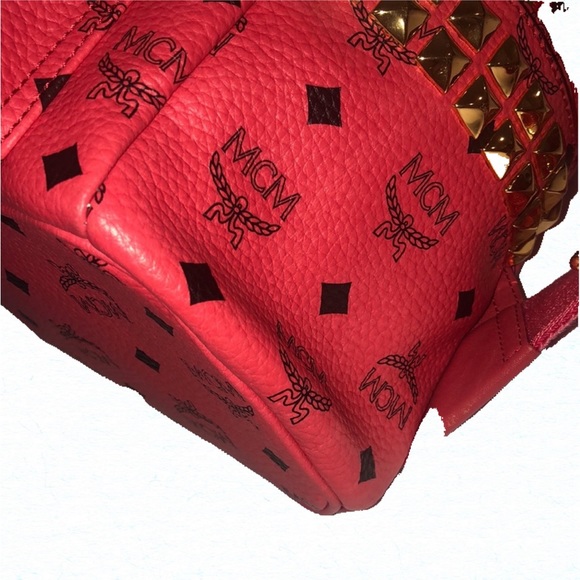 MCM Visetos Stark Side Studded Backpack Bag - Picture 7 of 12